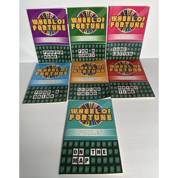 Wheel Of Fortune Lot Of 7 Puzzle Booklets RARE - Picture 1 of 14